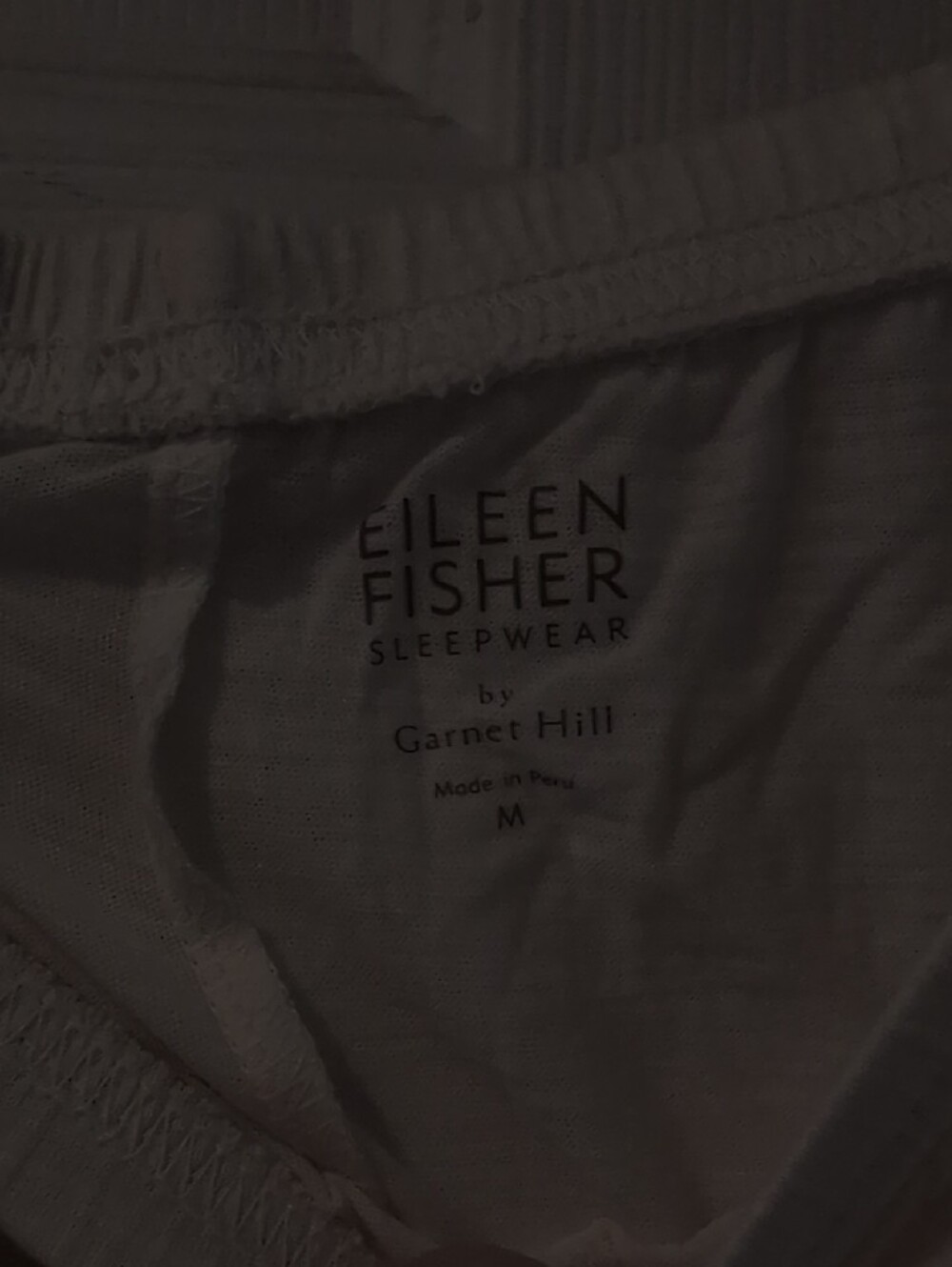 Eileen Fisher Cream Sleepwear Top - Picture 2 of 2
